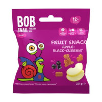 BOB SNAIL ФРУКТОВИЙ СНЕК "ЯБЛУКО-ЧОРНА СМОРОДИНА" 20ГР