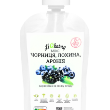 LIQBERRY ПАСТА З ЧОРНИЦЯ, ЛОХИНА, АРОНІЯ 100ГР