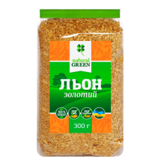  НАСІННЯ ЛЬОНУ ЗОЛОТОГО NATURAL GREEN 300Г