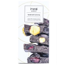 INE PRODUCTS ШОКОЛАД ЧОРНИЙ 70% ФУНДУК ВИШНЯ 100ГР