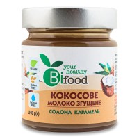 КОКОСОВЕ ЗГУЩЕНЕ МОЛОКО СОЛОНА КАРАМЕЛЬ BIFOOD 240 ГР