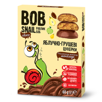 ЦУКЕРКИ ЯБЛУЧНО-ГРУШЕВІ BOB SNAIL У БЕЛЬГІЙСЬКОМУ ЧОРНОМУ ШОКОЛАДІ 30Г