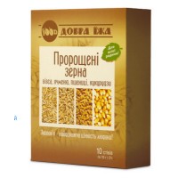 ПРОРОЩЕНІ ЗЕРНА ВІВСА, ЯЧМЕНЮ, ПШЕНИЦІ, КУКУРУДЗИ ДОБРА ЇЖА В СТIКАХ 10Х10Г