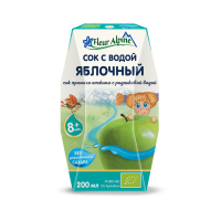 СІК ЯБЛУЧНИЙ ПРЯМОГО ВІДЖИМУ З ПРИРОДНОЮ ДЖЕРЕЛЬНОЮ ВОДОЮ FLEUR ALPINE 200 МЛ