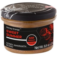 МЕДОВО-АМАРАНТОВА СУМІШ SWEET SUMMER З ПОЛУНИЦЕЮ HONEY ENERGY 250 ГР