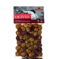 ОЛИВКИ ILIDA GREEN OLIVES З ОРЕГАНО І ПЕРЦЕМ БУКОВО 250Г