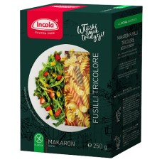 СПІРАЛЬКИ FUSILLI TRICOLORE БЕЗ ГЛЮТЕНУ INCOLA 250 ГР