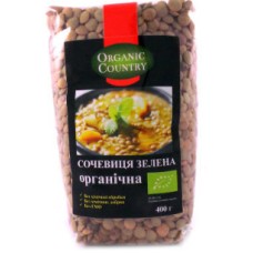 СОЧЕВИЦЯ ЗЕЛЕНА ORGANIC COUNTRY 400Г