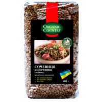 СОЧЕВИЦЯ ЧЕРВОНА КОРИЧНЕВА ORGANIC COUNTRY 400Г