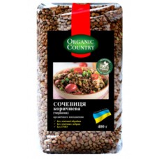 СОЧЕВИЦЯ ЧЕРВОНА КОРИЧНЕВА ORGANIC COUNTRY 400Г