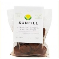 ЦУКЕРКИ ШОКОЛАДНО-АПЕЛЬСИНОВІ SUN FILL 100Г