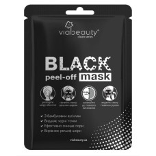 VIA BEAUTY МАСКА ОЧИЩУЮЧА BLACK MASK з бамбуковим вугіллям 1ШТ