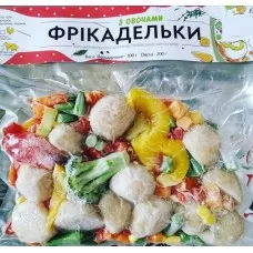 ПЕЛЬНЯНЬ ФРІКАДЕЛЬКИ ОВОЧІ/ІНДИК/КУРКА 500ГР
